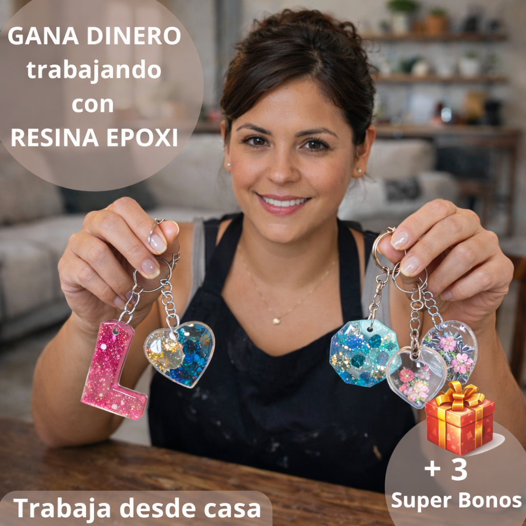 Guía Maestra: Emprende con Resina Epoxi + 3 Bonos de Regalo (genera desde $200000 por semana)